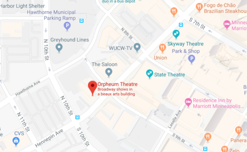 Orpheum Theatre location